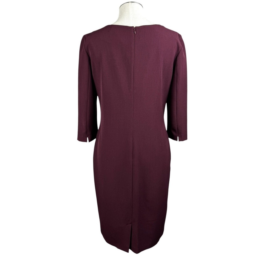 MM LaFleur Dress Womens Size 8 Plum Purple Career Work Office 3/4 Sleeve - Picture 4 of 10
